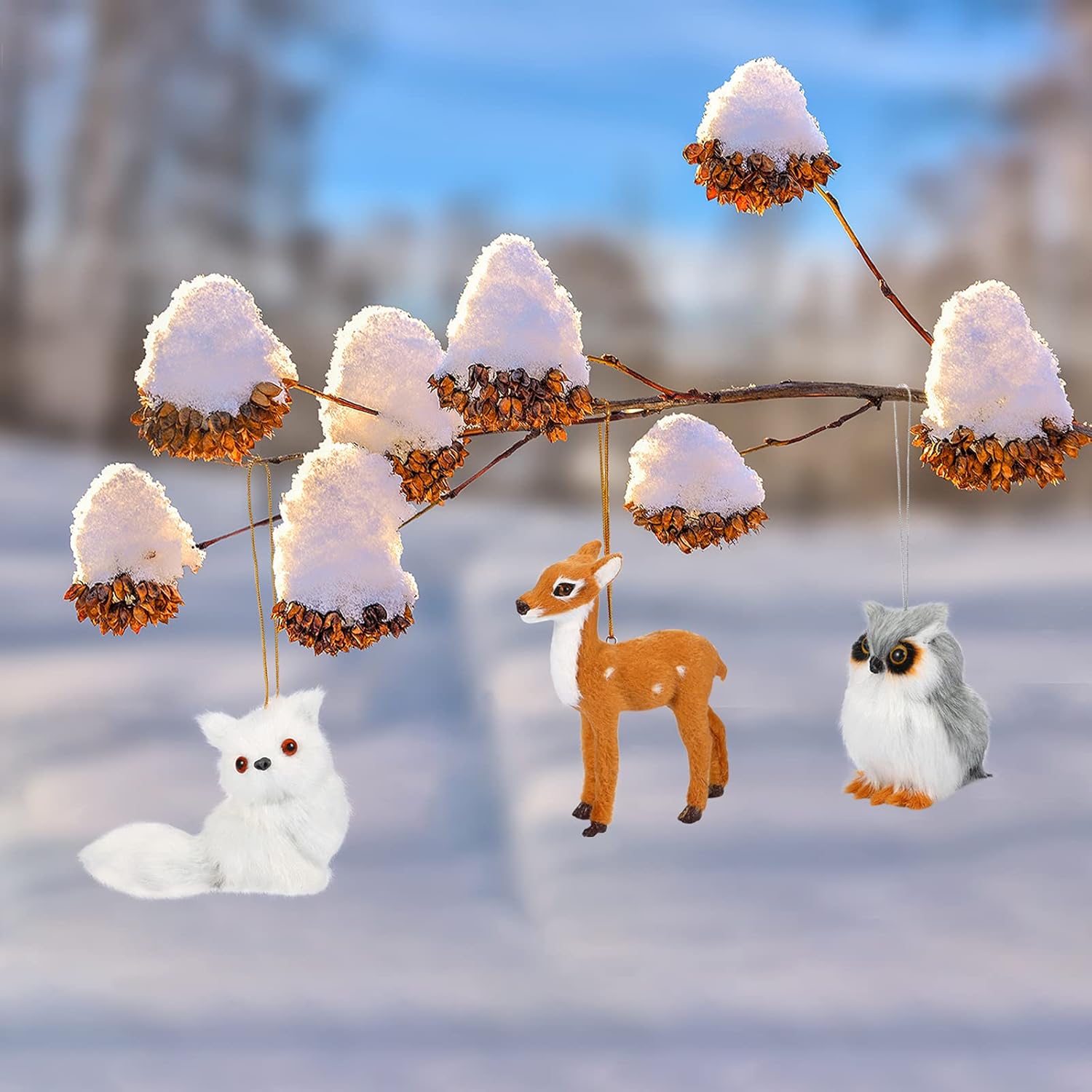 Forest Animal Plush Hanging Ornaments